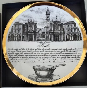 Piero Fornasetti Wall Plate Specialita Torinesi Büii Torino Buii Piazza S. Carlo - Picture 1 of 4