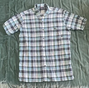 Patagonia geknöpftes Herrenhemd groß kariert 100 % Bio-Baumwolle Flanell Erwachsene gebraucht, in einwandfreiem Zustand - Bild 1 von 5