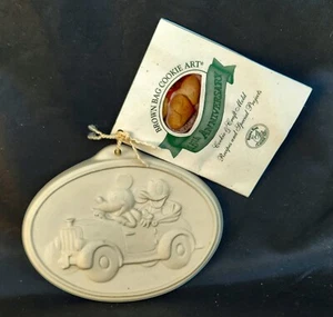 Brown Bag Cookie Art 1997 Mickey Mouse & Donald Jalopy Ceramic Cookie Mold (NOS) - Picture 1 of 6