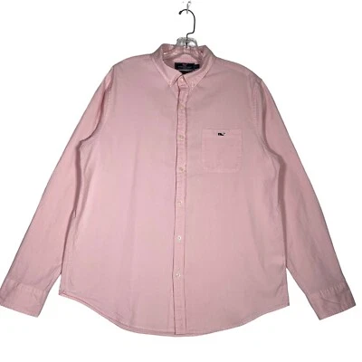 Vineyard Vines Mens Button Down Shirt Size L Pink Long Sleeve Slim Fit Tucker - Image 1 of 4