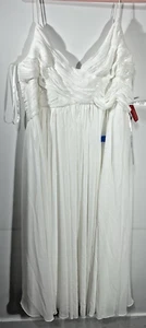 Ieena for Mac Duggal Dress White Size: XL White Dress Sleeveless Flaw *** - Picture 1 of 18