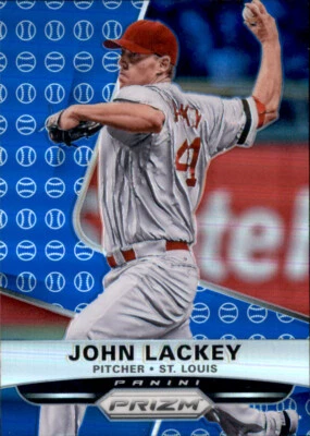 2015 Prizm John Lackey Blue Holo Retail Prism Parallel Refractor Cardinals #87 - Image 1 of 2