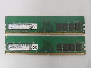 Micron 16GB (2x8GB) PC4-2400T DDR4 2400Mhz Memory RAM Kit MTA8ATF1G64AZ-2G3E1 - Picture 1 of 2