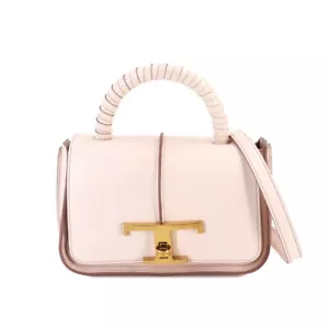 TOD'S Timeless 2way Hand Shoulder Bag Leather Pink Purse 90243262 - Picture 1 of 9