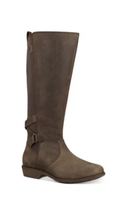 TEVA ELLERY BISON WATERPROOF LEATHER TALL EQUESTRIAN BOOTS WOMENS SIZE US 10 - Picture 1 of 3