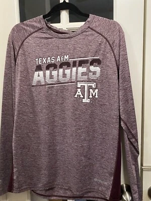 Camisa pulôver Holloway Cool Core TX A&M Aggie tamanho LG manga longa gola redonda - Imagem 1 de 3