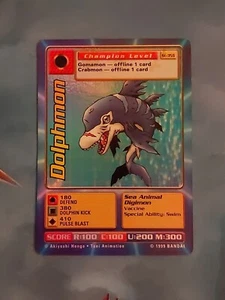 NM Dolphmon Rainbow Holo ST-35S Digimon TCG Bandai Vintage 1999 - Picture 1 of 9