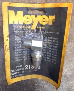 ✅OEM Meyer 21855 Hydraulic Elbow Fitting 1/4" 90 Degree NOS FREE SHIPPING!! - Bild 1 von 4