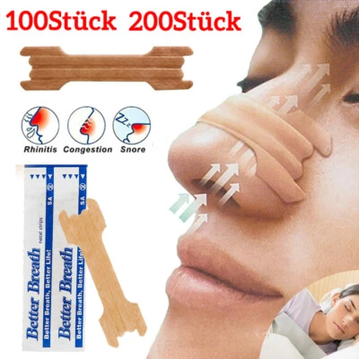 MARKENLOS Nasenpflaster Better Breath Nasal Strips Pflaster Besser Atmen Schnarchen L