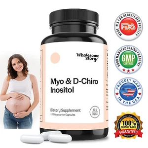 Wholesome Story Myo & D-Chiro Inositol - Women Hormone Support, Manage Stress - Picture 1 of 13