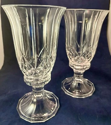 Набор из 2 хрустальных подсвечников Hollywood Regency Hurricane свадебный декор - Изображение 1 из 4