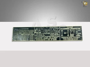 BRASS - JEEP TRANSMISSION DATA PLATE SUITABLE FOR WILLYS JEEP CJ2A CJ3A CJ3B - Foto 1 di 7