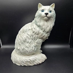 Vintage Original Universal Statuary White Persian Cat Statue 1986 #533 - Bild 1 von 13