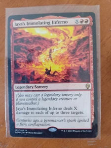 Jaya's Immolating Inferno Magic The Gathering Sorcery 133 Dominaria Red - Picture 1 of 2