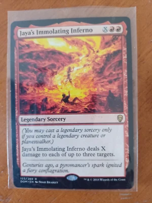Jaya's Immolating Inferno Magic The Gathering Sorcery 133 Dominaria Red - Image 1 of 2