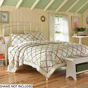 Laura Ashley RUFFLED GARDEN 1 Trapunta Queen Completa COTONE Multi Crema, Oversize - Foto 1 di 10