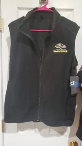 NFL Baltimore Ravens Dunbrooke Fleece Full-Zip Vest - Black Size Medium NWT - Picture 1 of 5