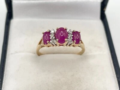 9ct Gold Ruby & Diamond Cocktail Ring. Goldmine Jewellers. - Image 1 of 4