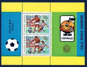 Indonesia Block 1982 Football World Cup Italia World Champion Red MNH aXF A225 - Picture 1 of 8