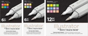 Spectrum Noir - Illustrator Pens 6 or 12 Pieces by Crafters Companion - Picture 1 of 11
