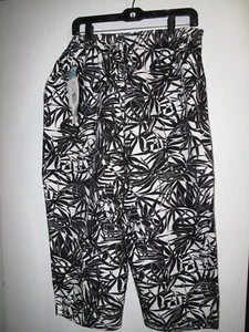 Hillard & Hanson Women's Capri Pants Size 16 Black Pattern Polyester. Very Nice - Picture 1 of 1