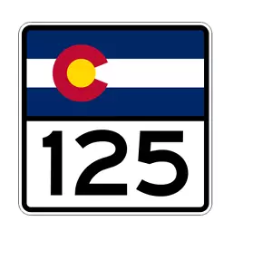 Colorado State Highway 125 Sticker Decal R1850 Highway Sign - Picture 1 of 1