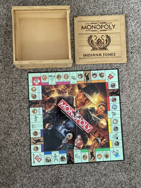 Indiana Jones MONOPOLY (2008) Collector's Limited Edition Wooden Box Crate  NEW