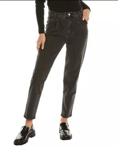 C/E Current Elliot Black Pleated High Rise Tapered Denim Jeans Size 29 - Picture 1 of 9