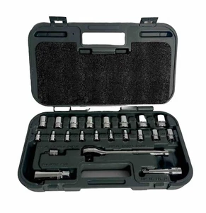 Power Torque 3/8" Ratchet Set 22 Pieces with Case - Picture 1 of 4