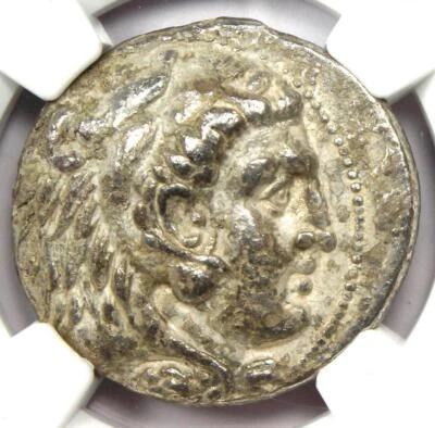 Alexander the Great III AR Tetradrachm Coin 336-323 BC - Certified NGC Choice VF - Image 1 of 4
