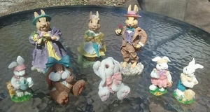 Collection 1: 8 Vintage Bunny Figurines - Picture 1 of 12
