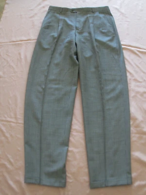 Hombre Zanella 'Bennett' Pantalón Negro y Blanco Cuadros Pantalones Cintura 34/ Largo 33.5 Foto 1 de 4