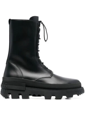 ¡Nuevo! Moncler Botas de Combate con Cordones Negras Talla 37 DD366 Foto 1 de 4