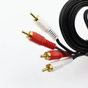 Cavo AV audio video maschio 1,5 metri 150 cm 2 phono spina RCA cavo EU - Foto 1 di 3