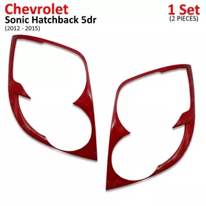 Red Tail Lamp Lights Cover AVEO For Chevrolet Sonic Hatchback 5dr 2012 2015 - Imagen 1 de 11
