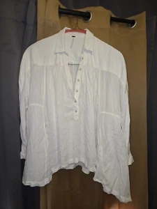 Free People Gr. Small strukturiertes off white Boho Top - Bild 1 von 4