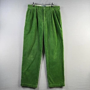 Pantalone Polo Ralph Lauren uomo 34x32 (veste 34x31) verde velluto a coste pesante Andrew - Foto 1 di 15