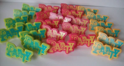 批量 25 件 复古塑料蛋糕装饰戒指 派对 — 第 1/3 张图片