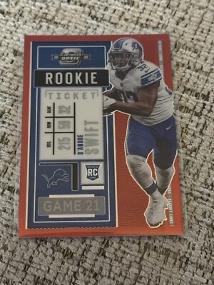 2020 D’Andre Swift Panini Contenders Optic Red Rookie RC /125 #70 - Image 1 of 2
