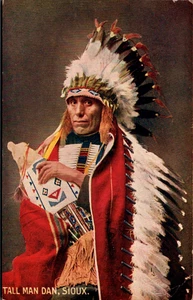 CARTOLINA INDIANO UOMO ALTO DAN SOUIX - 1907 - Foto 1 di 2