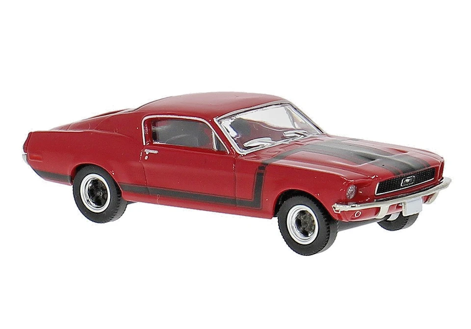 BREKINA 19612 Ford Mustang Fastback, Rosso, 1968, H0, Nuovo 2025 - Immagine 1 di 1