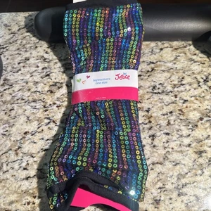 BRAND NEW GIRL'S JUSTICE ONE SIZE FITS MOST LIGHTWEIGHT Sequin LEG WARMERS - Picture 1 of 3