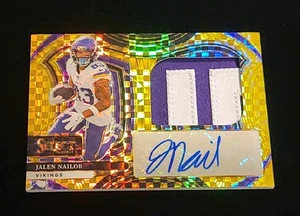 2024 Select JALEN NAILOR JUMBO 2 CLR PATCH AUTO GOLD CHECKERBOARD PRIZM # 10/10 - Picture 1 of 3