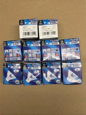 MR16 HALOGEN FLOODLIGHT BULB 51CM 50W 12V GU5.3 PACK OF 10 - Image 1 of 4