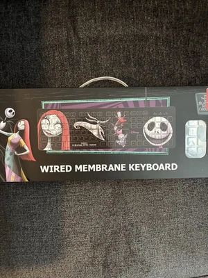 Disney Wired Membrane Keyboard The Nightmare Before Christmas New Sealed Genet - Image 1 of 3