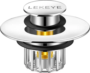 Tapón de bañera | Recogedor de pelo de drenaje de ducha | Tapón de drenaje emergente con colador | B - Imagen 1 de 12