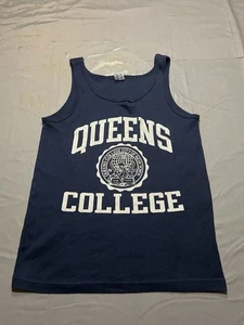 Vintage Champion Queens College Tank-Top Shirt Medium Made In USA New York - Picture 1 of 6