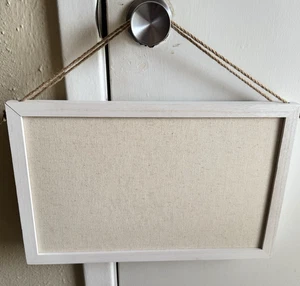 Rustic Linen Bulletin Board Set Of 2 16 1/2 X 11 Home Office Decor Farmhouse - Picture 1 of 4