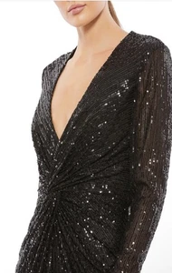 Mac Duggal schwarzes Paillettenkleid Stil 26549 schwarz Größe 6 UVP 358 $ - Bild 1 von 8