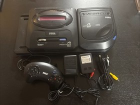 Sega Mega Drive 2 + Mega CD 2 console Japan combo system US Seller TESTED!!!!!!!